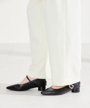 ポインテッドトゥストラップバブーシュ/62106