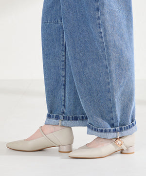 ポインテッドトゥストラップバブーシュ/62106