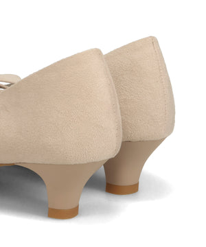 2wayリボンミドルヒールパンプス/62108