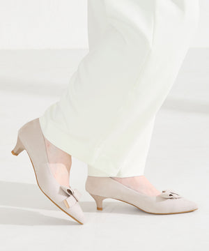 2wayリボンミドルヒールパンプス/62108