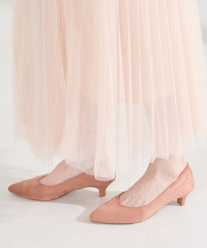 2wayリボンミドルヒールパンプス/62108