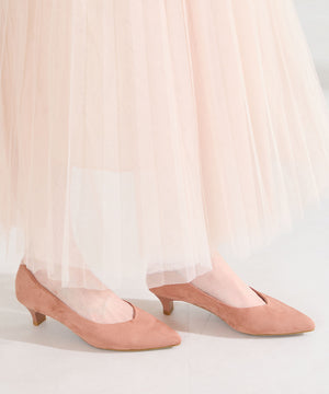 2wayリボンミドルヒールパンプス/62108