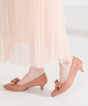 2wayリボンミドルヒールパンプス/62108