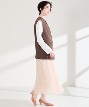 2wayリボンミドルヒールパンプス/62108