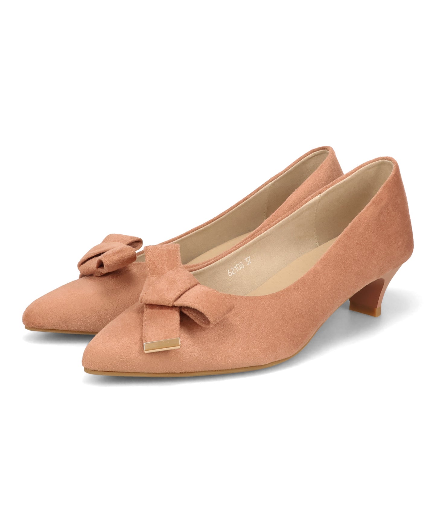 2wayリボンミドルヒールパンプス/62108