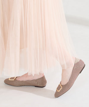 ゴールドモチーフフラットパンプス/62109