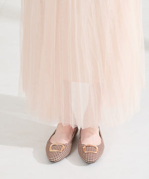 ゴールドモチーフフラットパンプス/62109