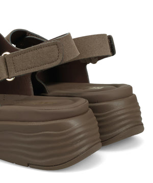 【WEB先行予約/5月中旬発売予定】ベルクロ厚底クッションサンダル/62205