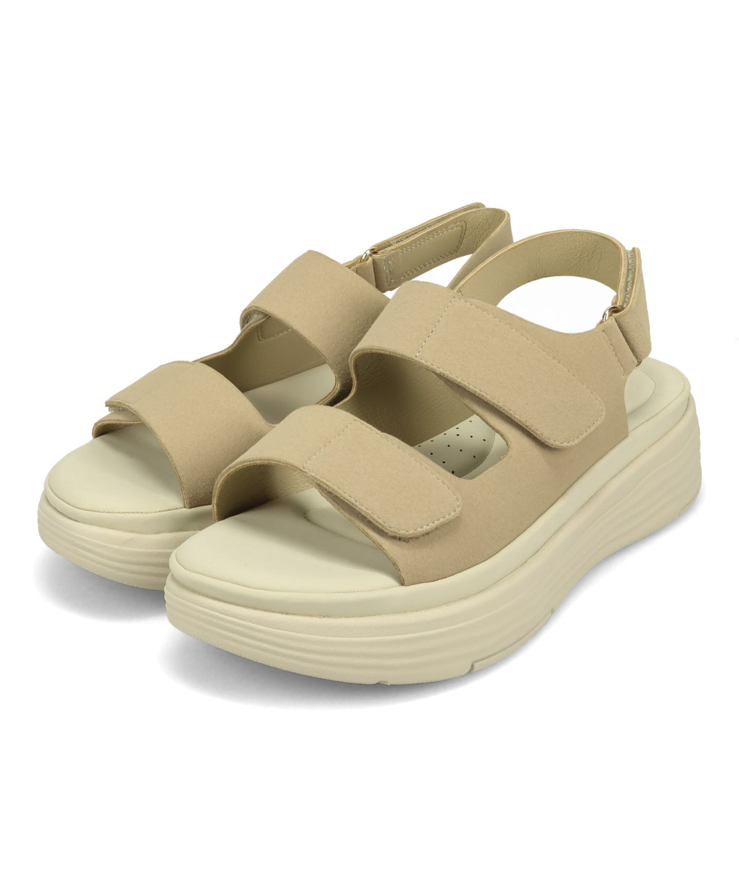 【WEB先行予約/5月中旬発売予定】ベルクロ厚底クッションサンダル/62205