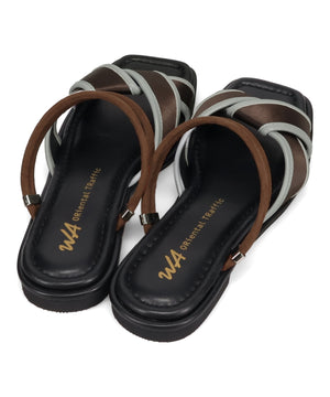 【WEB先行予約/5月中旬発売予定】バイカラー配色2wayミュールサンダル/62206