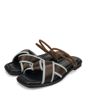 【WEB先行予約/5月中旬発売予定】バイカラー配色2wayミュールサンダル/62206