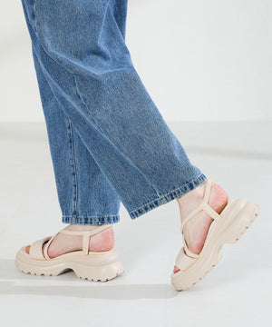 【カタログ掲載アイテム】クロスデザイン厚底サンダル/62207