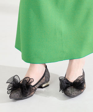 チュールリボンシアーパンプス/66101