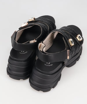 ビジューボタンキルティングスポーツサンダル/66204