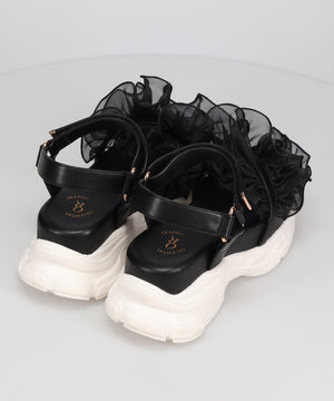 フリルチュールボリュームソールサンダル/66205