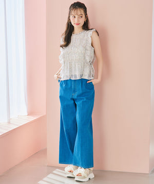 フリルチュールボリュームソールサンダル/66205