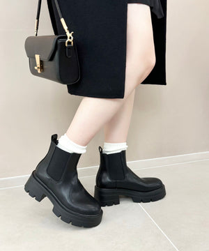 厚底ヒールサイドゴアブーツ/41410