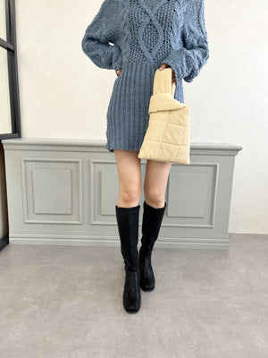 スクエアトゥヒールロングブーツ/31503