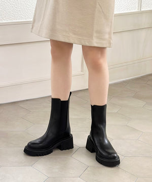 厚底サイドゴアブーツ/31419