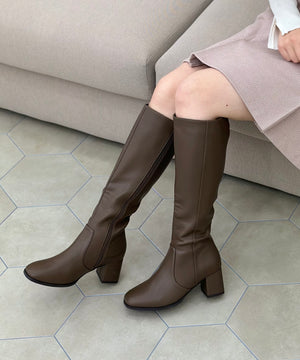 スクエアトゥヒールロングブーツ/31503