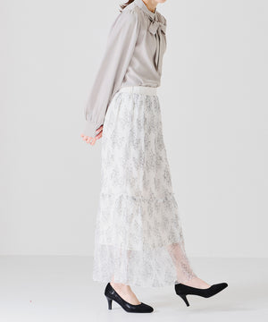 セミマットボウタイブラウス/AC1190