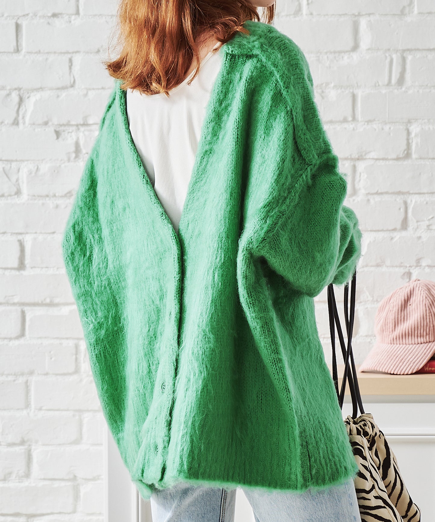 Vネックシャギー2WAYカーディガン/AC1461