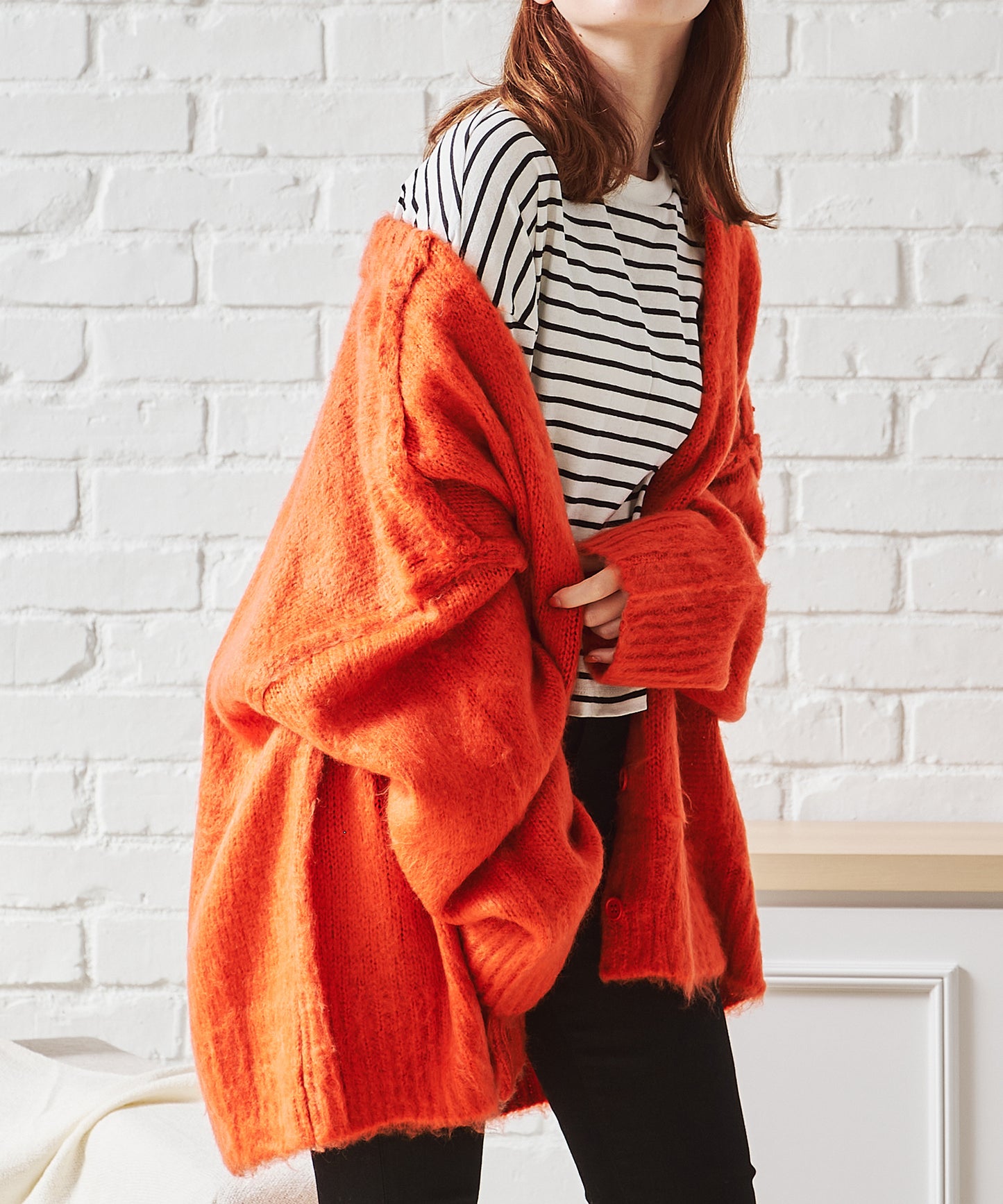 Vネックシャギー2WAYカーディガン/AC1461