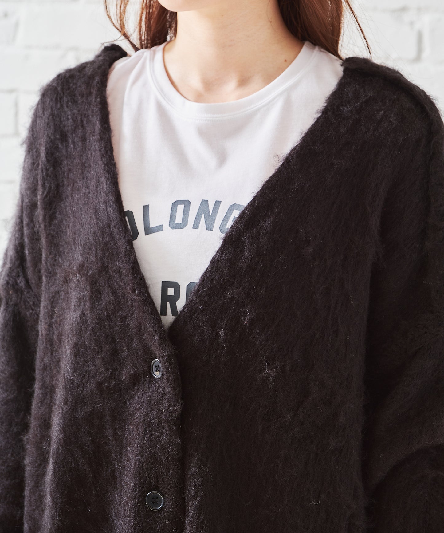 Vネックシャギー2WAYカーディガン/AC1461