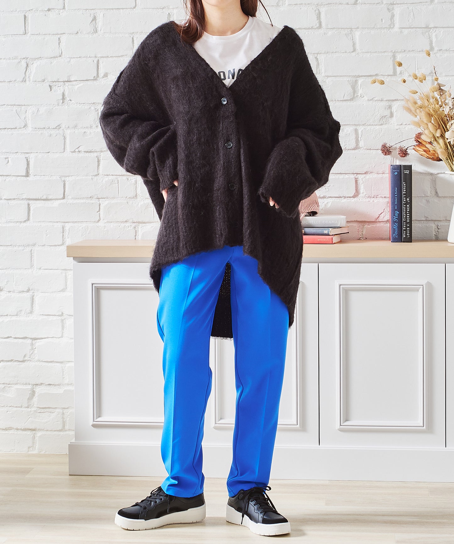 Vネックシャギー2WAYカーディガン/AC1461