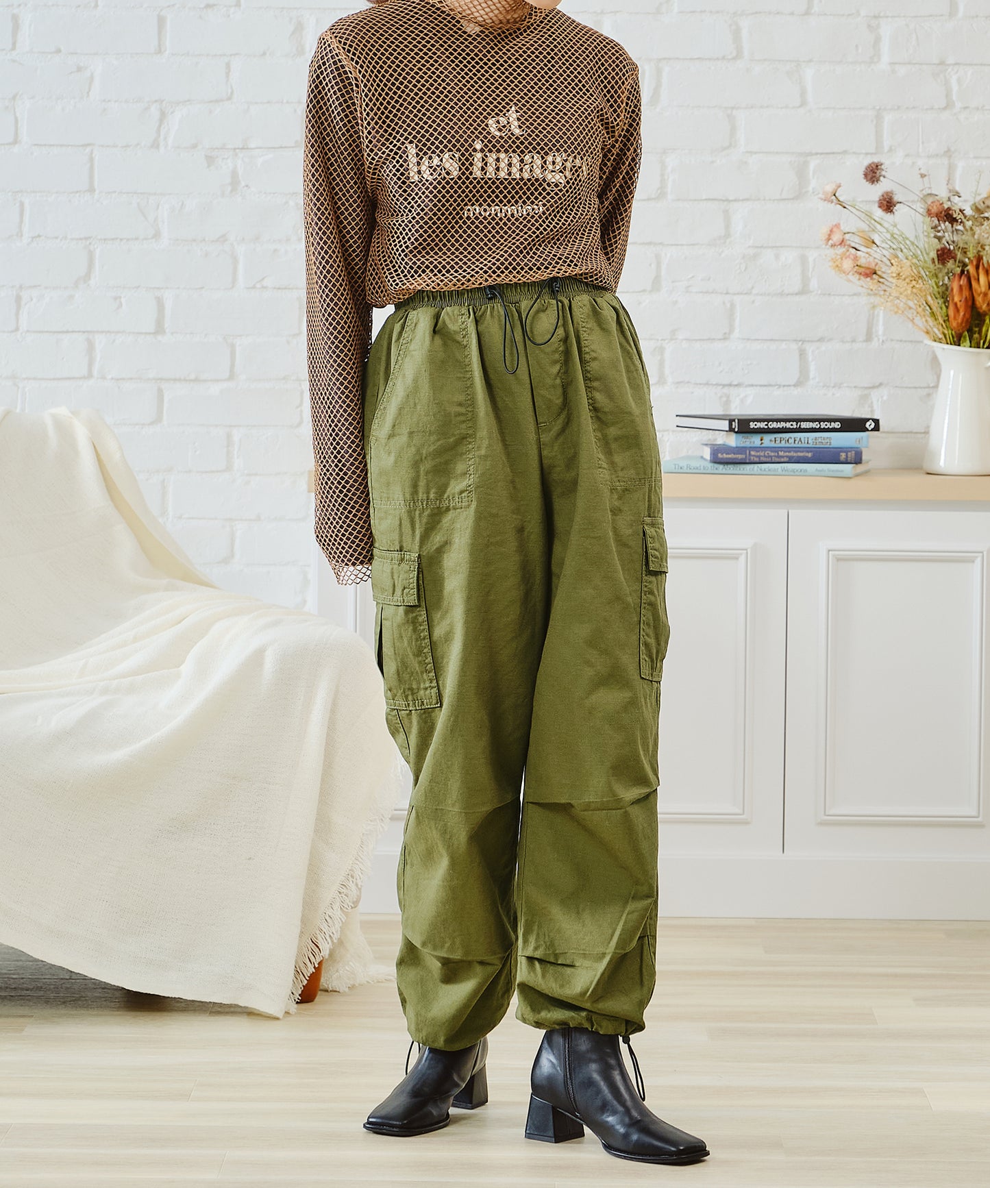 スピンドルストッパー付きベイカーカーゴパンツ/AC1475