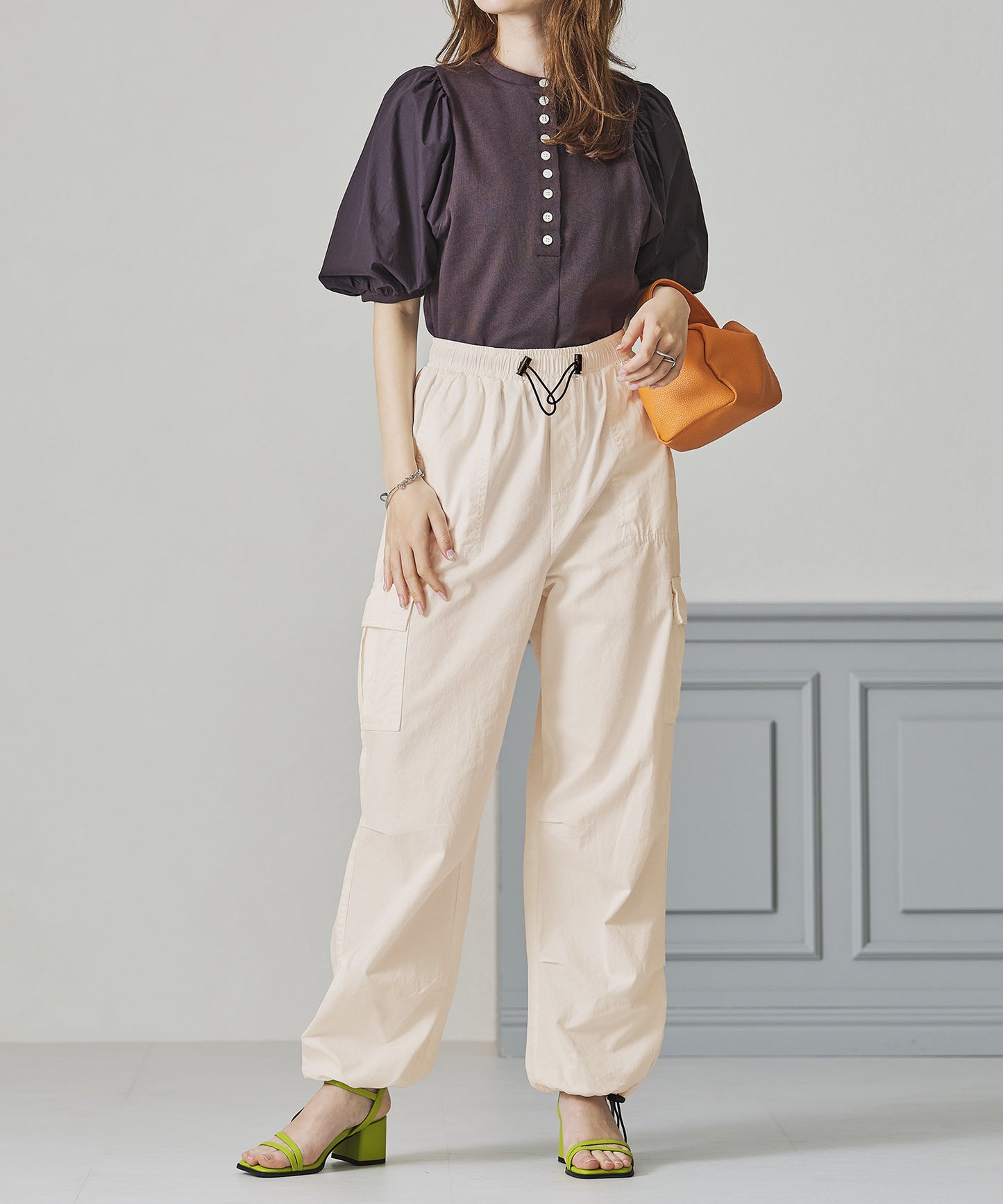 スピンドルストッパー付きベイカーカーゴパンツ/AC1475