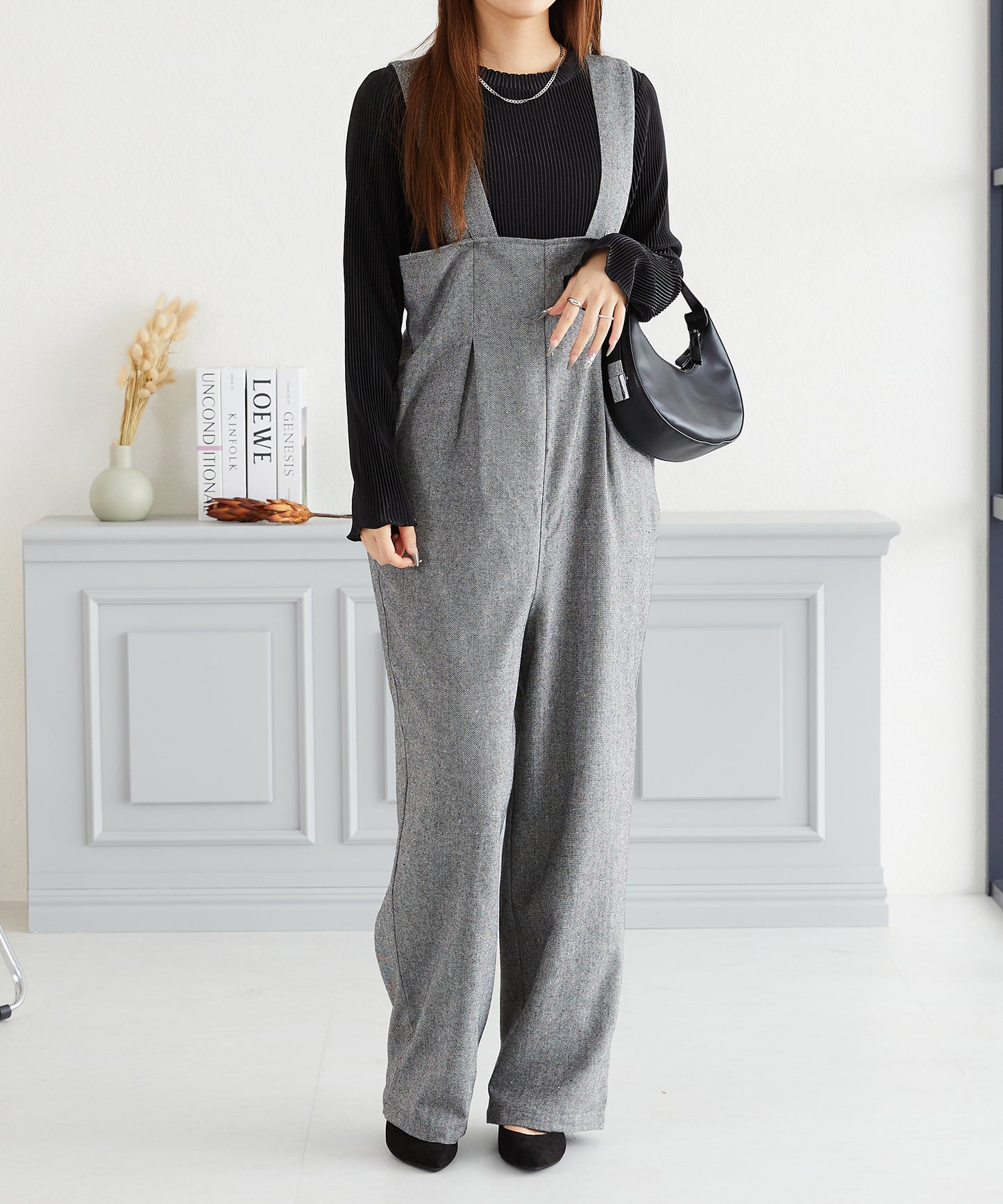 ツイードサロペット/AC3314