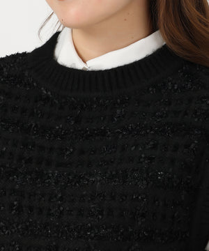 ツイード風テープヤーンニットベスト