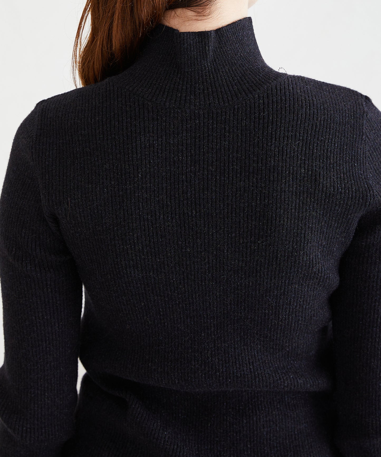 2WAYパール付きフィンガーホールリブニット/AC3414