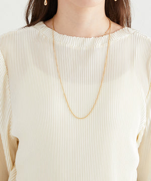 プリーツクルー長袖トップス/AC3423