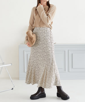 プリーツクルー長袖トップス/AC3423