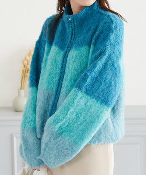 グラデーションニットブルゾン/AC3427