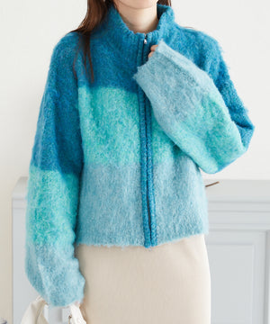 グラデーションニットブルゾン/AC3427