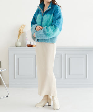 グラデーションニットブルゾン/AC3427