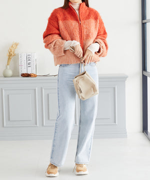 グラデーションニットブルゾン/AC3427