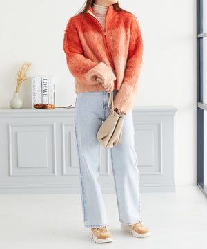 グラデーションニットブルゾン/AC3427