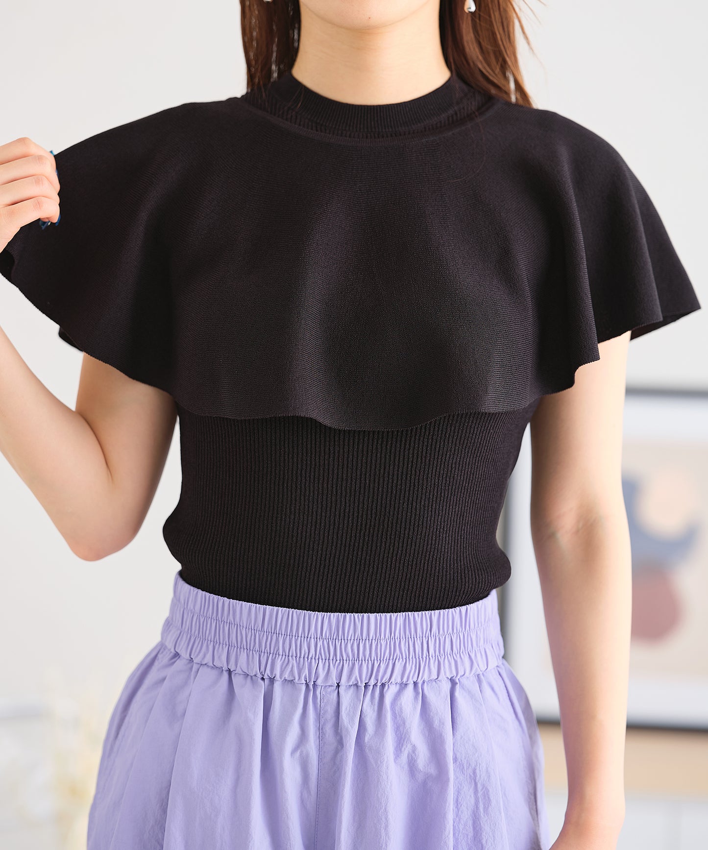 マルチWAYケープ付きニットプルオーバー/AC3510