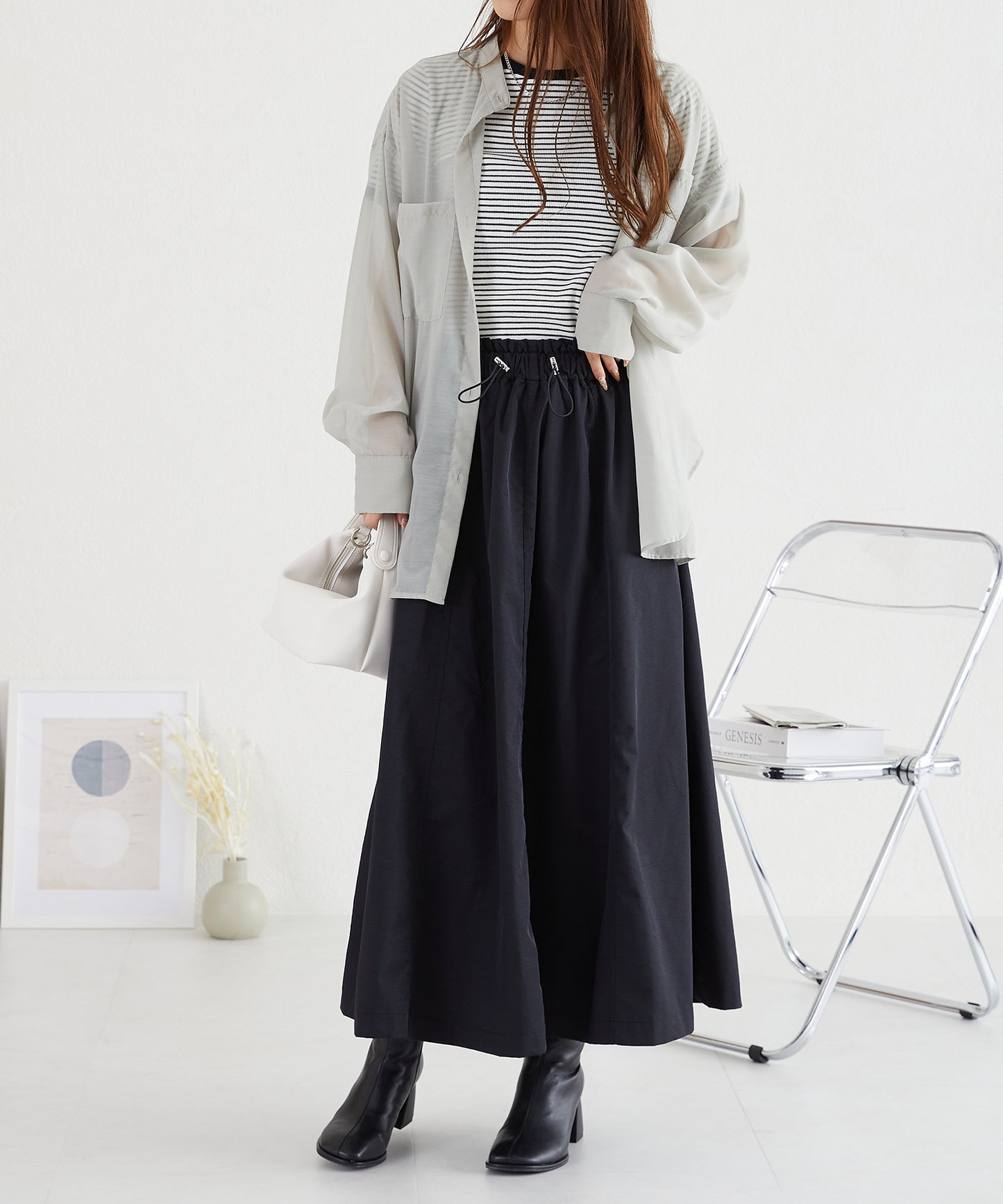 ドローコードAラインフレアスカート/AC3513