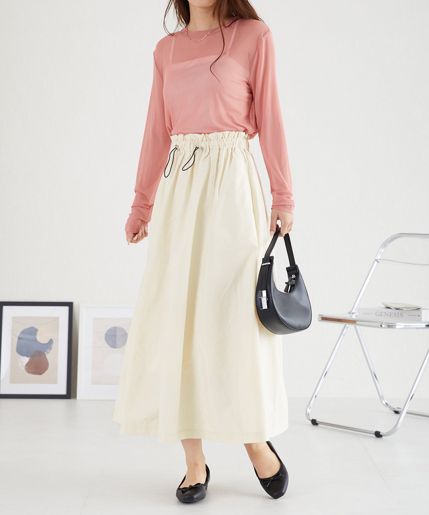 ドローコードAラインフレアスカート/AC3513