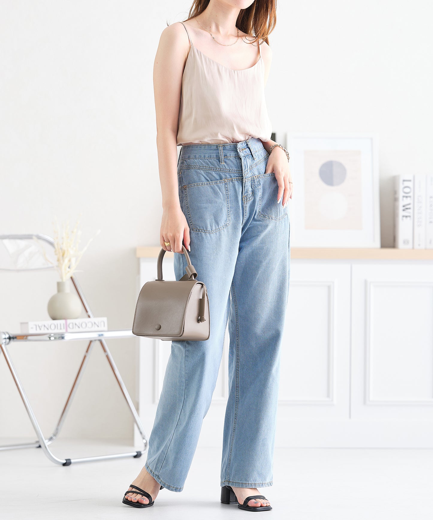 サテンキャミソールトップス/AC3810