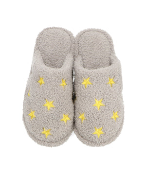 バイカラー星柄刺繍ルームシューズ/G0007