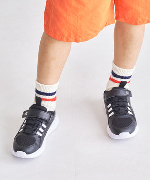 【KIDS】ベルト×ゴム紐メッシュスニーカー/K-452