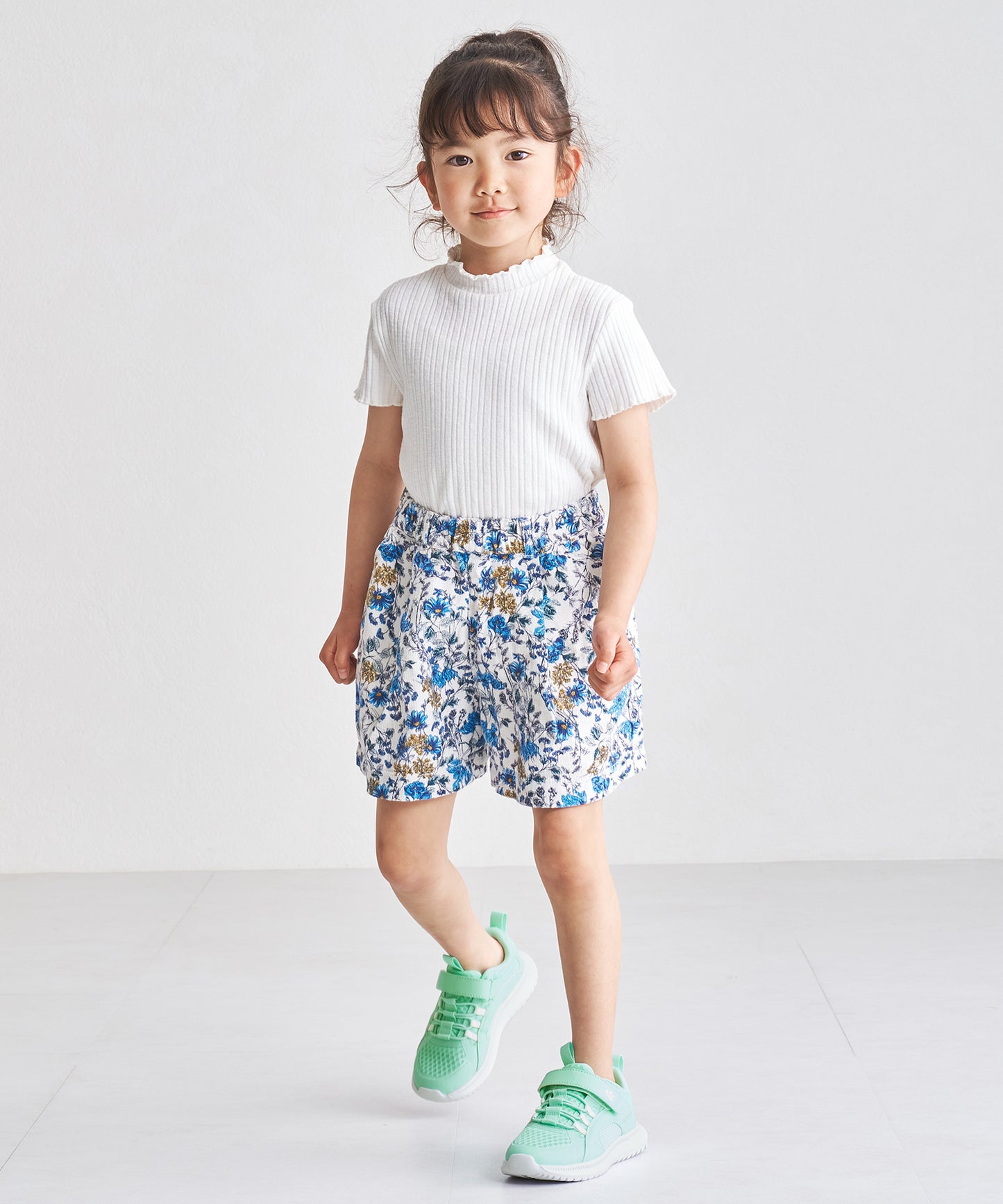 【KIDS】ベルト×ゴム紐メッシュスニーカー/K-452