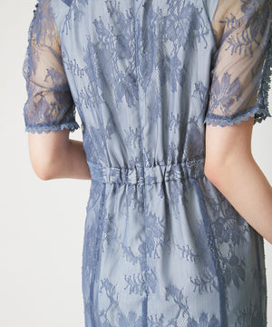 レースギャザーディテールワンピース/MO33O01【結婚式/オケージョン/パーティー】