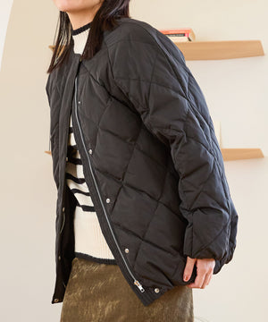 キルティングノーカラーダウンジャケット/MO43D04